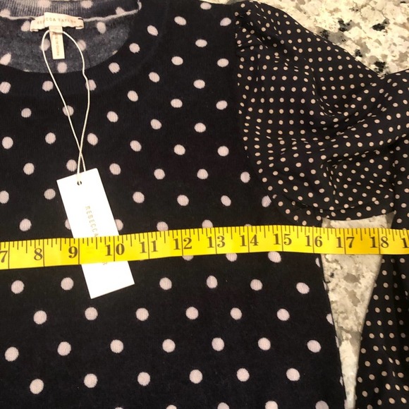 Rebecca Taylor Sweater Wool Silk Polka Dot NWT - Picture 7 of 11